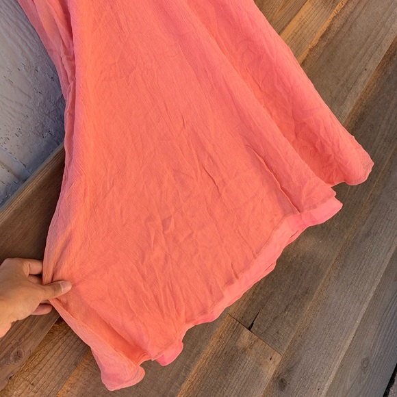 J. Crew vintage silk coral side zip fully lined flowy mid length dress - Picture 3 of 16